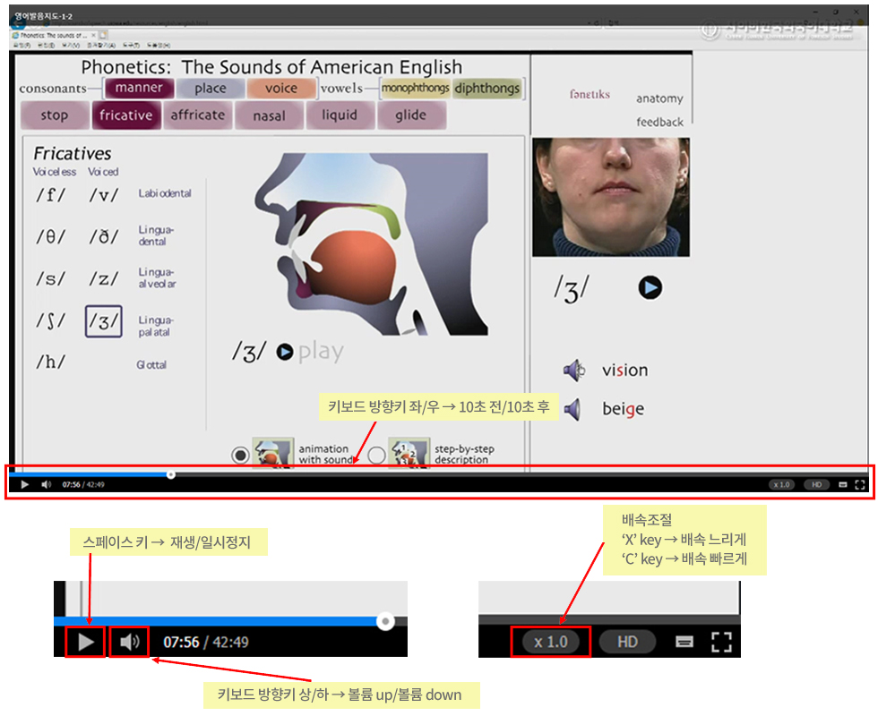 단축키 제공 예시 이미지